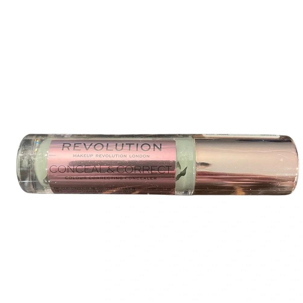 Makeup Revolution London Liquid Concealer Conceal‎ + Correct Green 0.14 Oz NEW